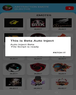 Screeenshot of Abstraction Emote Injector ML
