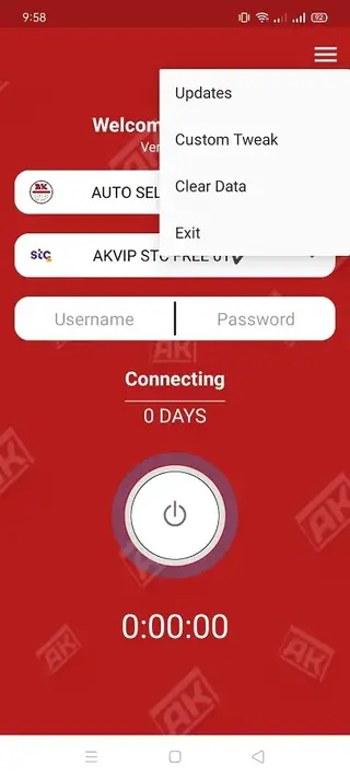 Screenshot of AKVIP Android