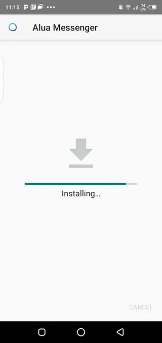 Screenhot of Alua Android