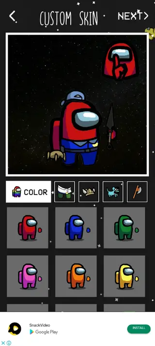 Screnshot of Among Us Skin Android