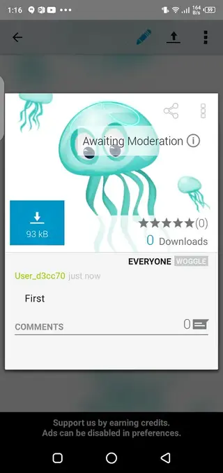 Screenshot of Andwobble Android