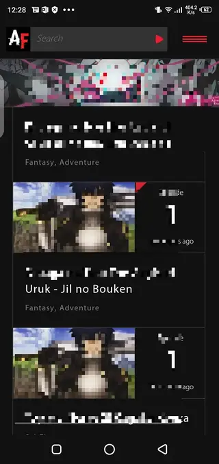 Screenshot of AnimeFrenzy App