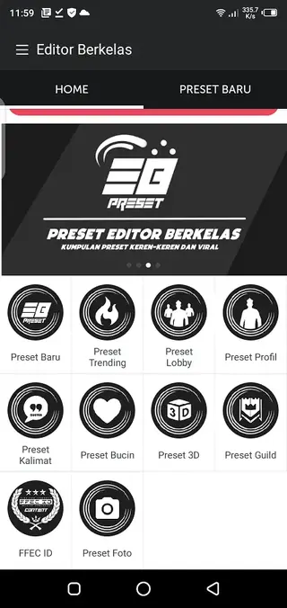 Screenshot of Editor Berkelas