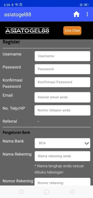 Screenshot of Asiatogel88 App