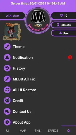 Screenshot of ATA MLBG Changer Apk Update