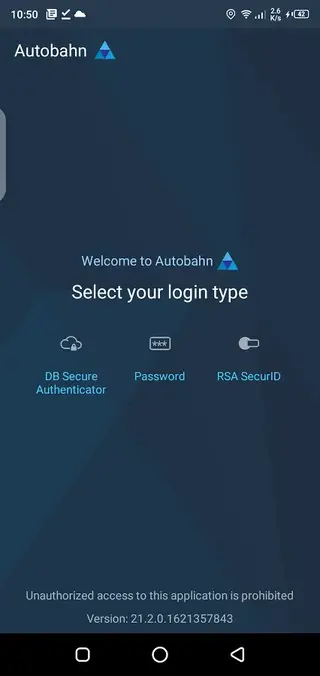 Screenshot of Autobahn Android