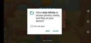 Screenshot of Axie Infinity Mobile