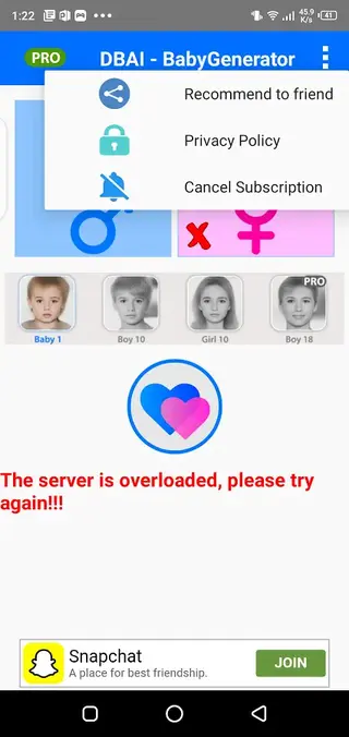 Screenshot of Baby Gen APK