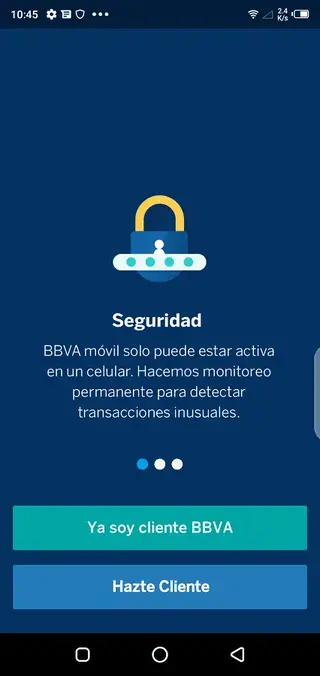 Screenshot of BBVA Android