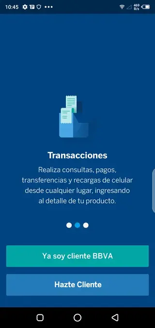 Screenshot of BBVA App