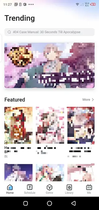 Screenshot of Bilibili Comics
