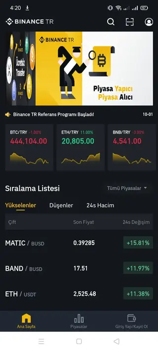 Screenshot of Binance TR Apk