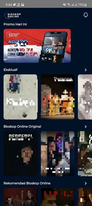 Screenshot of BIOSKOP Online App