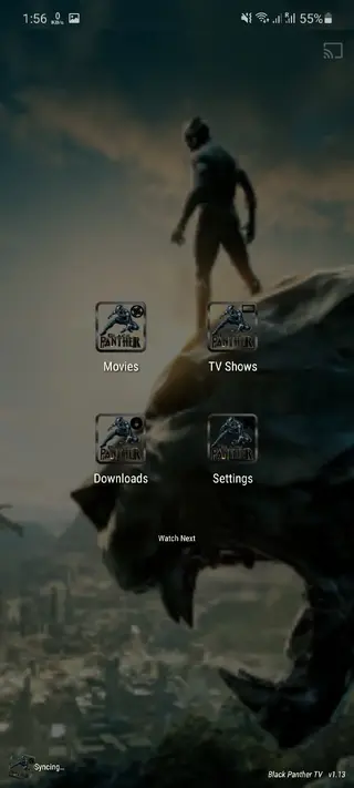 Screenshot of Black Panther App