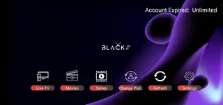 Screenshot of Black TV 4K Android