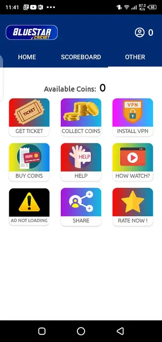 Screenshot of Blue Star Cricket Apk