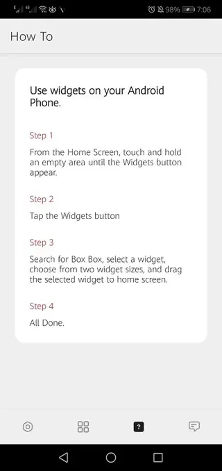 Screenshot of Box Box Widgets Download