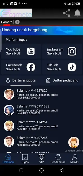 Screenshot of Cameto Android