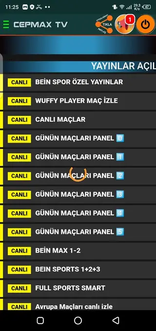 Screenshot of CepMax Tv Apk
