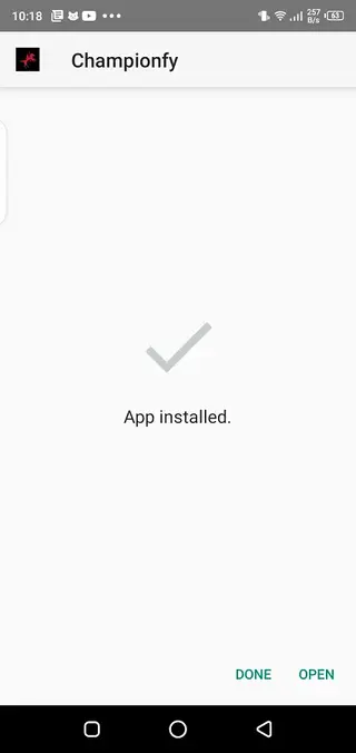 Screenshot of Championfy Android
