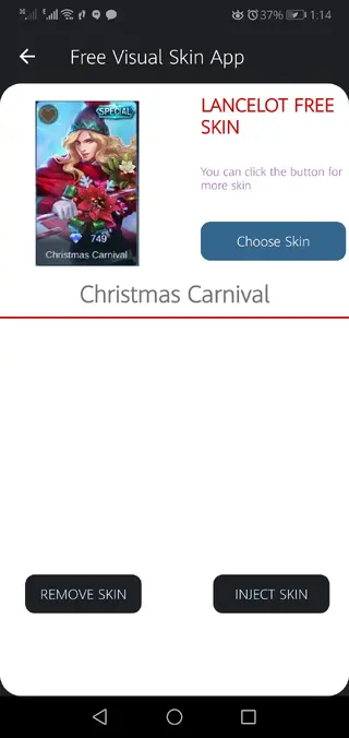 Screenshot of Cheat Skin ML App