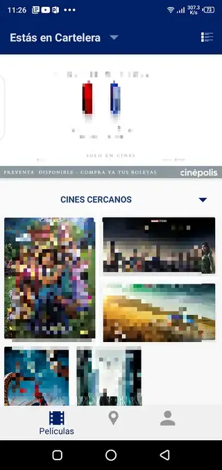 Screenshot of Cinepolis App