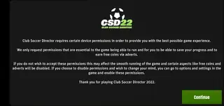 Screenshot of Club Soccer Director 2022 Android