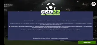 Screenshot of Club Soccer Director 2022 Game