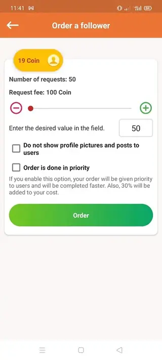Screenshot of Cool Followers Android