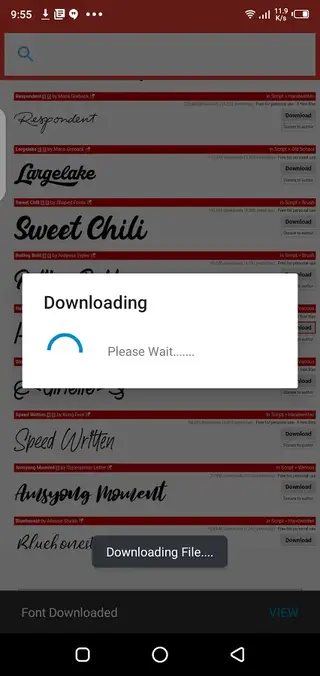 Screenshot of Dafont Download