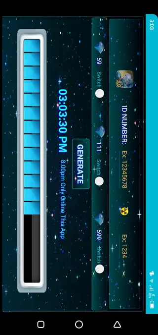 Screenshot Diamond Generator App