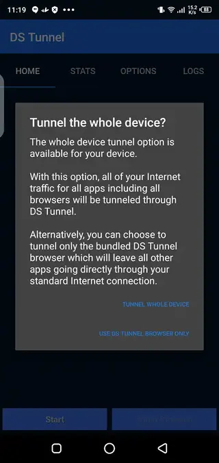 Screenshot of DS Tunnel Apk