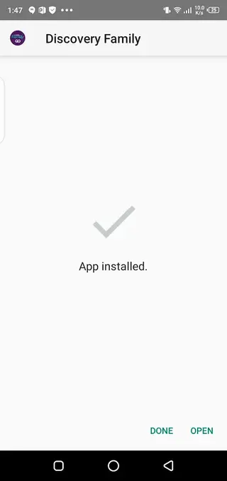 Screenshot of DTV Family App