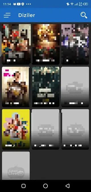 Screenshot of Exper TV App