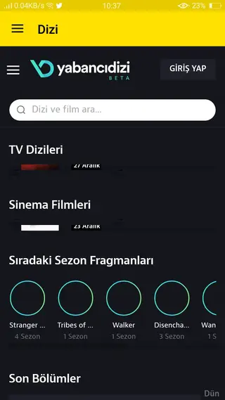 Screenshot of Exxen TV App