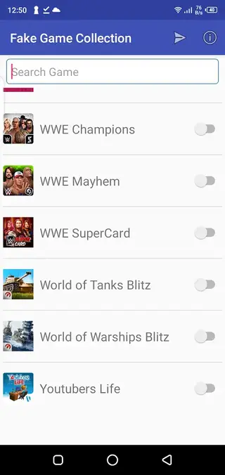 Screenshot of Fake Game Collection Android
