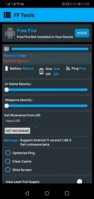 Screenshot of FF Tools