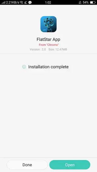Screenshot of FlatStar Android