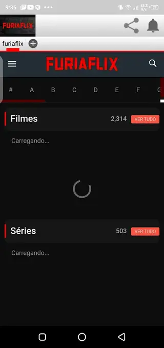 Screenshot of Furiaflix App