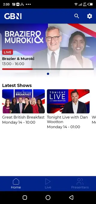 Screeenshot of GB News Apk