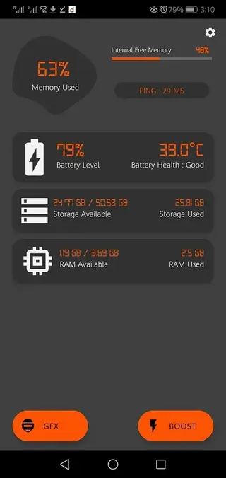Screenshot of GFX TOOL BGMI App