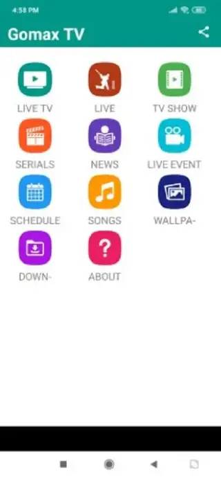 Screenshot of Gomax Live Apk
