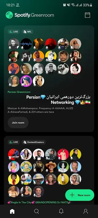 Screenshot of Spotify Greenroom Apk