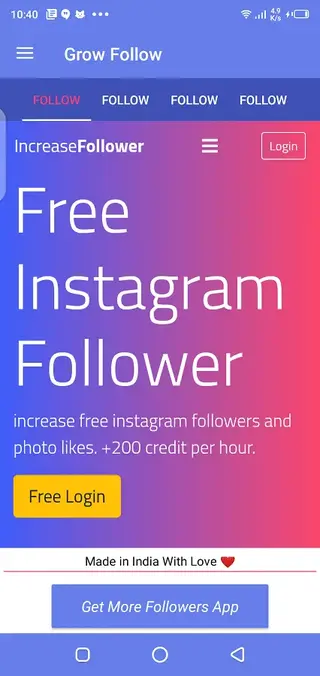 Screenshot of Grow Follow Android