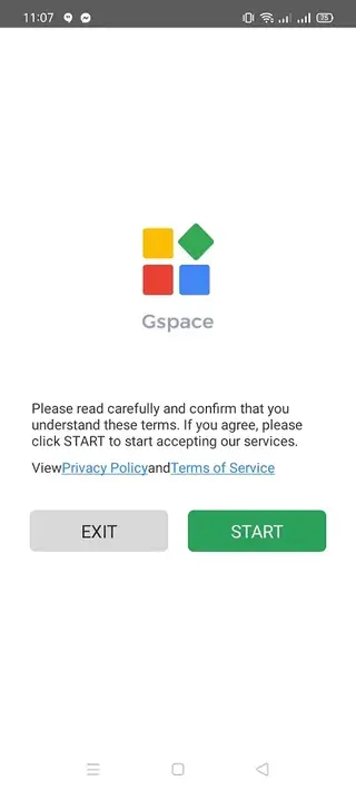 Screenhot of GSpace Android