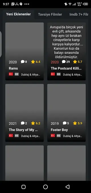 Screenshot of Hdfilmcehennemi Apk Movie App