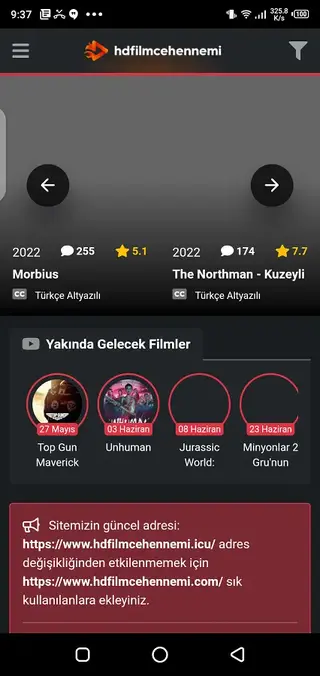 Screenshot of Hdfilmcehennemi Apk
