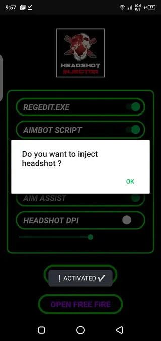 Screenshot of HeadshotInjector