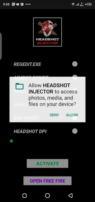 Screenshot of Headshot Injector ML