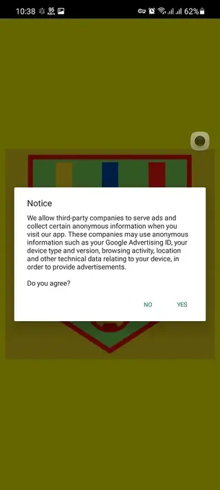 Screenshot of Hincha Play App